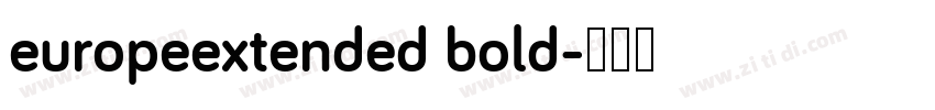 europeextended bold字体转换